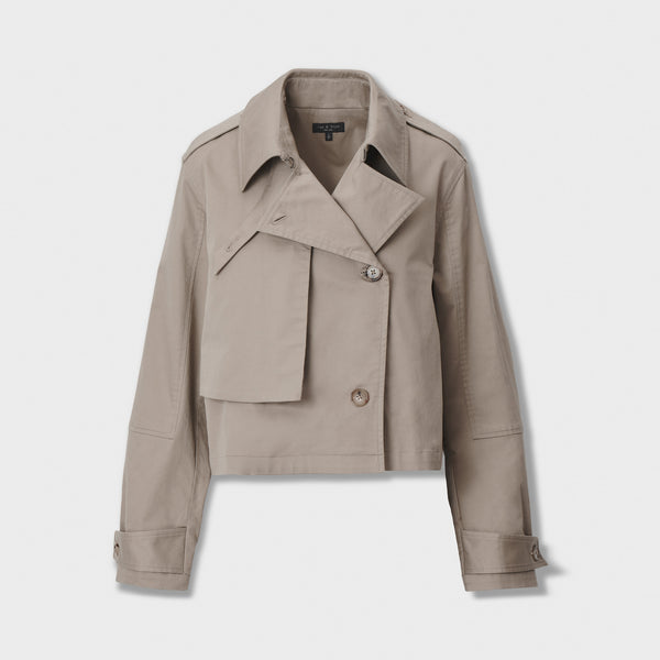 RAG & BONE Jamie Cropped Trench in Khaki