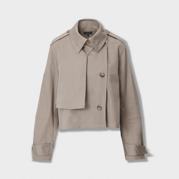 RAG & BONE Jamie Cropped Trench in Khaki