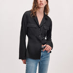 RAG & BONE Sonny Silk Blouse in Black