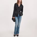 RAG & BONE Sonny Silk Blouse in Black