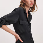 RAG & BONE Sonny Silk Blouse in Black