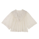 FAUNE Rae Bed Jacket  in Vintage White