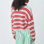 AMERICAN VINTAGE Raxow Jumper in Heather Grey Strawberry Stripes
