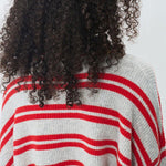 AMERICAN VINTAGE Raxow Jumper in Heather Grey Strawberry Stripes