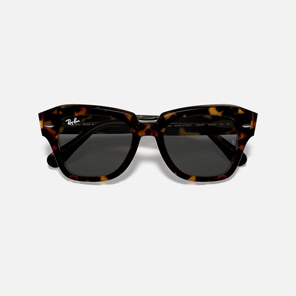 RAY-BAN State Street RB2186 Sunglasses in Polished Havana/Dark Grey