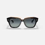 RAY-BAN State Street RB2186 Sunglasses in Polished Black/Brown/Grey/Blue Gradient