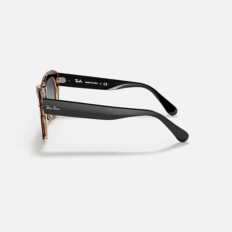 RAY-BAN State Street RB2186 Sunglasses in Polished Black/Brown/Grey/Blue Gradient