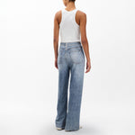 RAG & BONE Miramar Terry Wide Leg Denim-Style Trousers in Scarlet