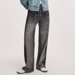 RAG & BONE RB Miramar Terry Wide Track Pants in Washed Black