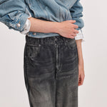 RAG & BONE RB Miramar Terry Wide Track Pants in Washed Black