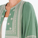 Reba Embroidered Jacket in Khaki
