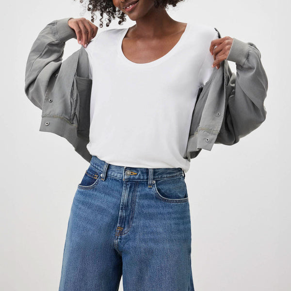 SPLENDID Sloane Scoop Tee in White