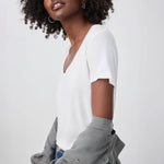 SPLENDID Sloane Scoop Tee in White