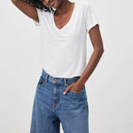 SPLENDID Sloane Scoop Tee in White