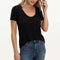 SPLENDID Sloane Scoop Tee in Black