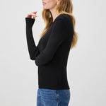SPLENDID Classic LS Crew in Black
