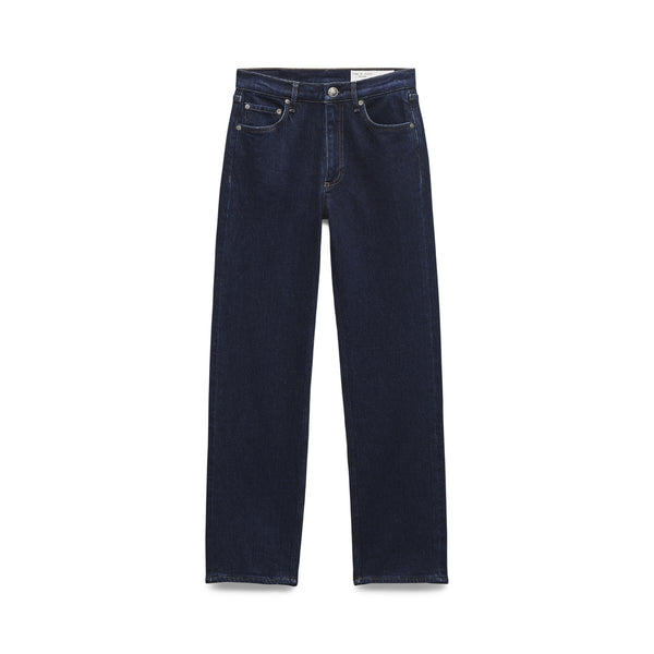 RAG & BONE Harlow Mid Rise Ankle Straight Jeans in Dark Rinse