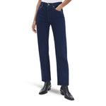 RAG & BONE Harlow Mid Rise Ankle Straight Jeans in Dark Rinse
