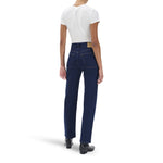 RAG & BONE Harlow Mid Rise Ankle Straight Jeans in Dark Rinse