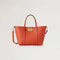 MULBERRY Mini Bayswater Tote Small Classic Grain Handbag in Coral Orange