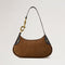 MULBERRY Small Hackney Suede Shoulder Bag in Vintage Oak