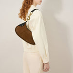 MULBERRY Small Hackney Suede Shoulder Bag in Vintage Oak