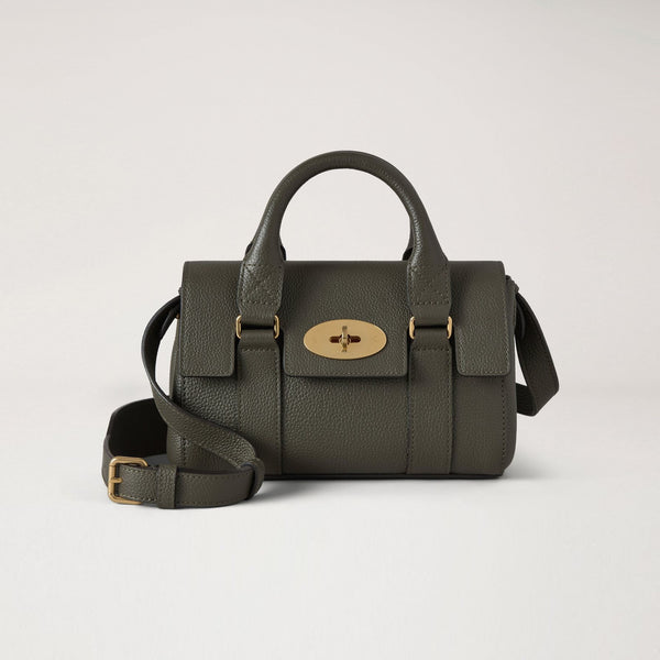 MULBERRY Mini Heritage Bayswater Handbag in Juniper Green SCG