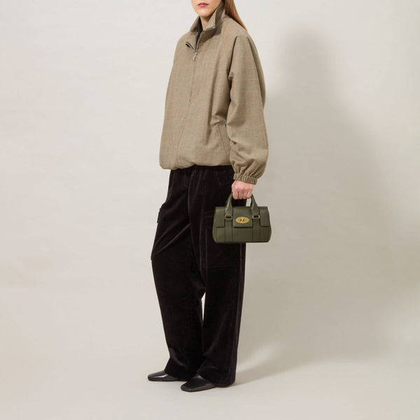 MULBERRY Mini Heritage Bayswater Handbag in Juniper Green SCG