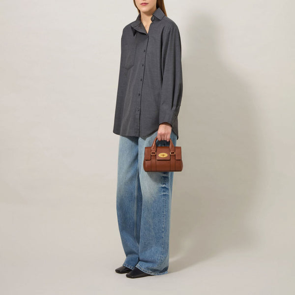 MULBERRY Mini Heritage Bayswater Handbag in Oak Two Tone SCG