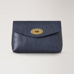 MULBERRY Darley Cosmetic Pouch in Stormy Blue Ostrich