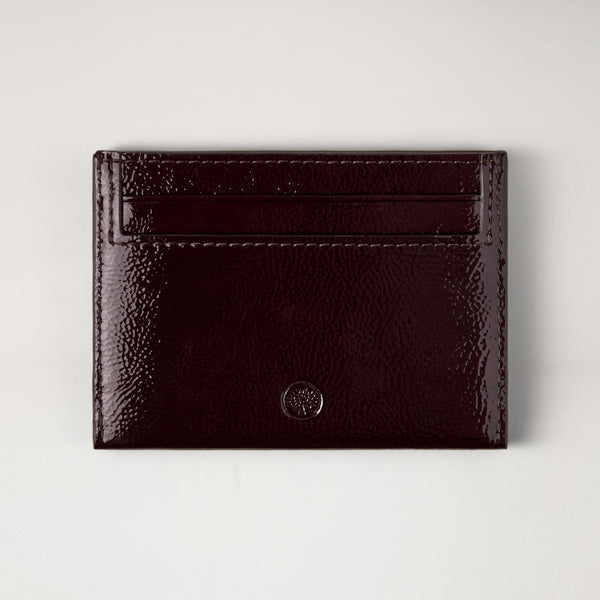 MULBERRY Continental Patent Credit Card Slip  in Deep Aubergine