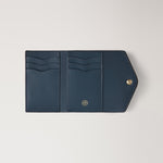 MULBERRY Folded Multi Card Wallet in Stormy Blue Ostrich