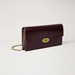 MULBERRY Darley Clutch Wallet on Chain in Deep Aubergine