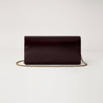 MULBERRY Darley Clutch Wallet on Chain in Deep Aubergine