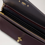 MULBERRY Darley Clutch Wallet on Chain in Deep Aubergine
