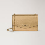 MULBERRY Small Darley Metallic Handbag in Somerset Gold