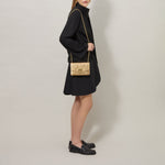 MULBERRY Small Darley Metallic Handbag in Somerset Gold