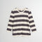 INDI & COLD Cotton Striped T-Shirt in Charcoal