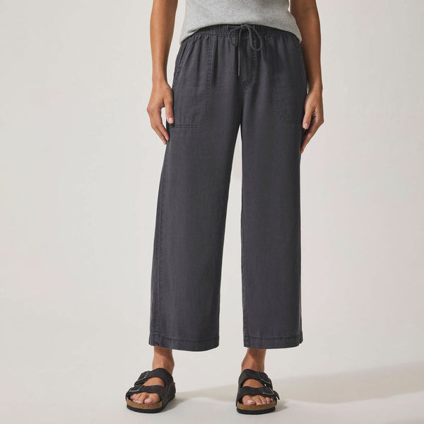 SPLENDID Angie Crop Wide Leg Trousers in Lead