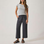 SPLENDID Angie Crop Wide Leg Trousers in Lead