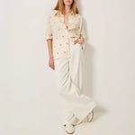 SESSUN Botenzo Wide Embroidery Shirt in Whibloom