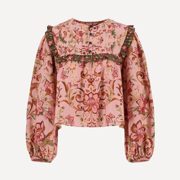 BARBOUR Barbour X Farm Rio Cami Long Sleeve Blouse in Tropical Print