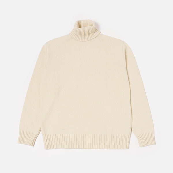 UNIVERSAL WORKS Roll Neck in Ecru