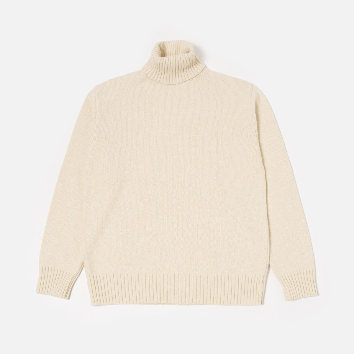 UNIVERSAL WORKS Roll Neck in Ecru