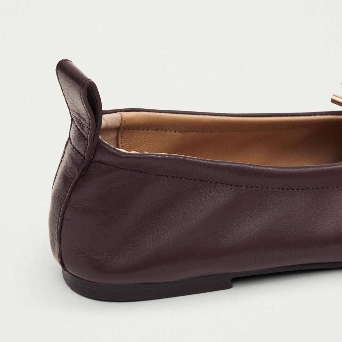 ALOHAS Rosalind Leather Ballet Flats in Brown