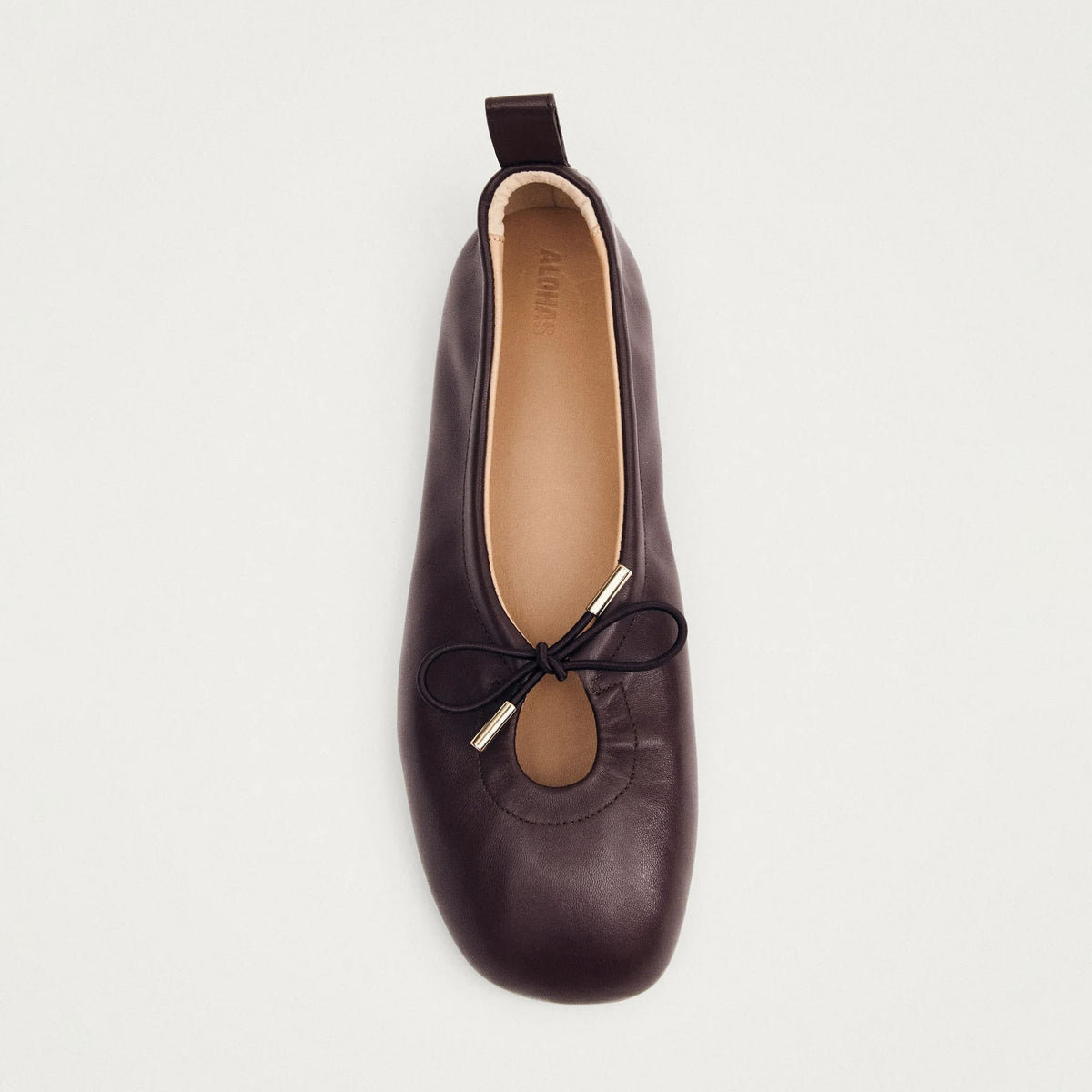 ALOHAS Rosalind Leather Ballet Flats in Brown