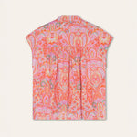 OILILY Banana Short Sleeve Blouse in Lavender Mist