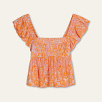 OILILY Balua Sleeveless Top in Orange Crush