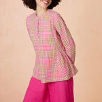 OILILY Bahlia Long Sleeve Blouse in Raspberry Sorbet