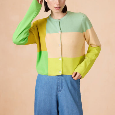 OILILY Vosmic Long Sleeve Cardigan in Meadow